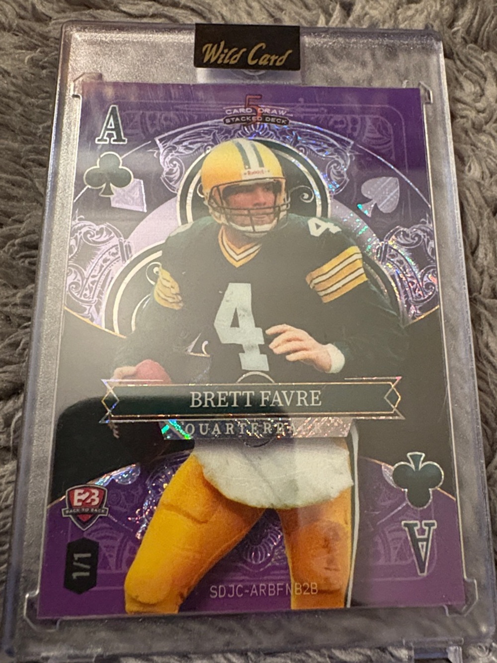 Brett Favre and Aaron Rodger 1/1 double sided Ace wild card 🔥